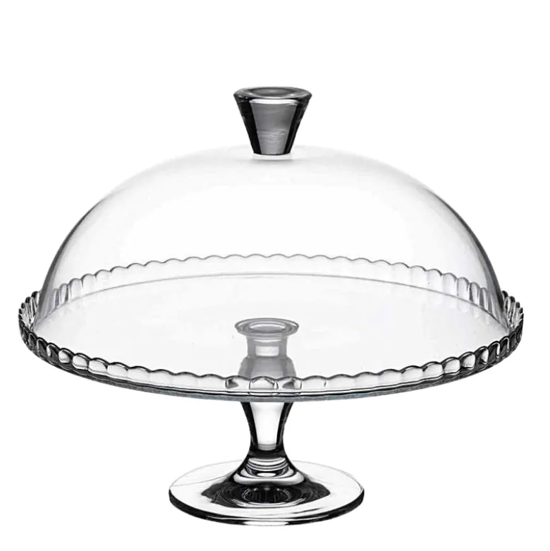 32 cm - Pasabahce Patisserie Alzata Torta Con Cupola in Vetro