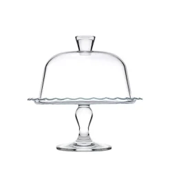 26 cm - Pasabahce Petite Patisserie Alzata Torta Con Campana