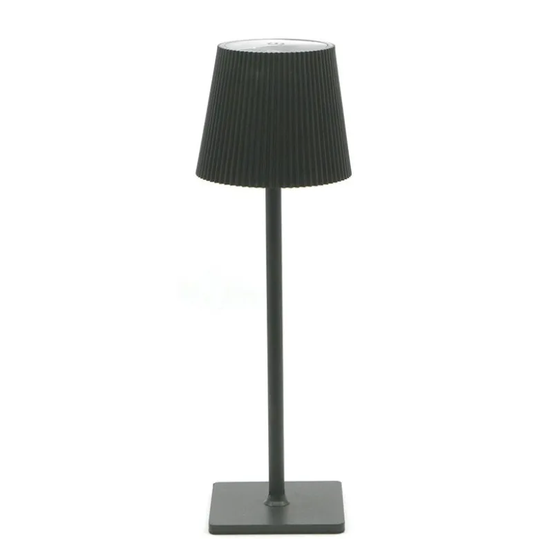 34 cm - Plisse Lampada Da Tavolo In Alluminio