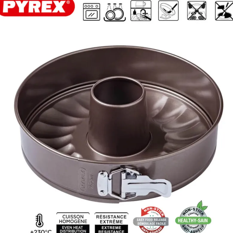26 cm - Pyrex Asimetria Stampo Per Ciambella Apribile Antiaderente
