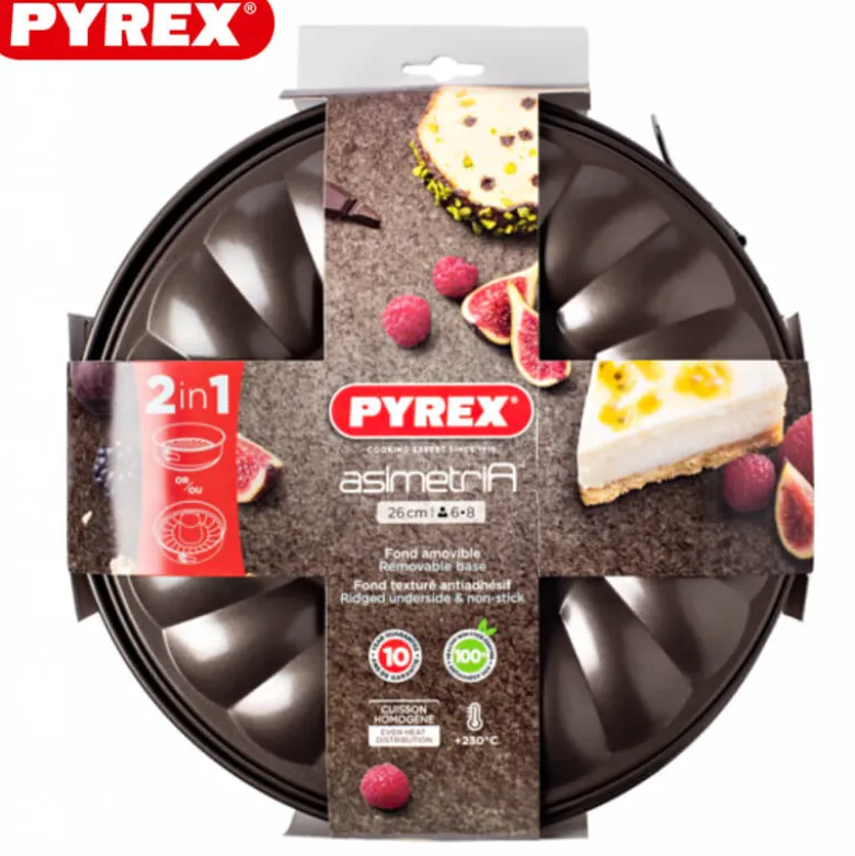 26 cm - Pyrex Asimetria Stampo Per Ciambella Apribile Antiaderente