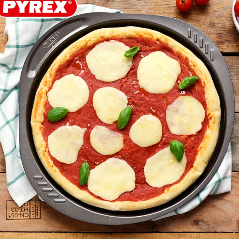 32 cm - Pyrex Asimetria Teglia Pizza Rotonda Antiaderente