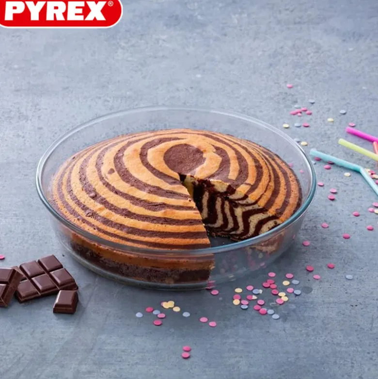 26 cm - Pyrex Bake & Enjoy Tortiera Rotondo in Vetro Borosilicato