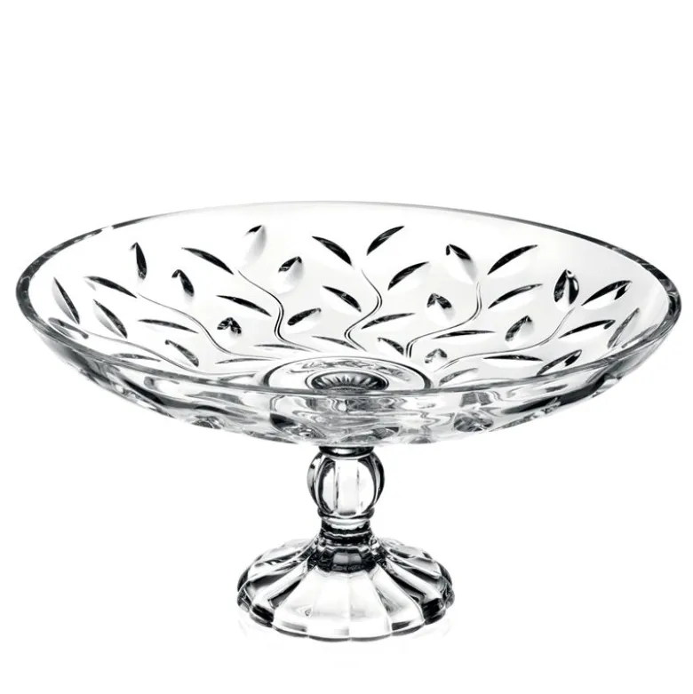 33 cm - RCR Laurus Centrotavola Rialzato Rotondo in Vetro