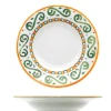 23 cm - Saturnia Capri Piatto Fondo In Porcellana - Set 12 Pz