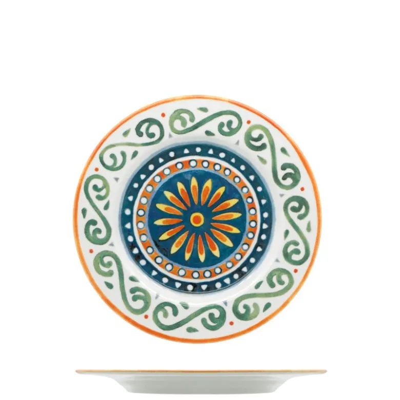 21 cm - Saturnia Capri Piatto Frutta Dessert In Porcellana - Set 12 Pz