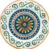 33 cm - Saturnia Capri Piatto Pizza In Porcellana - Set 6 Pz