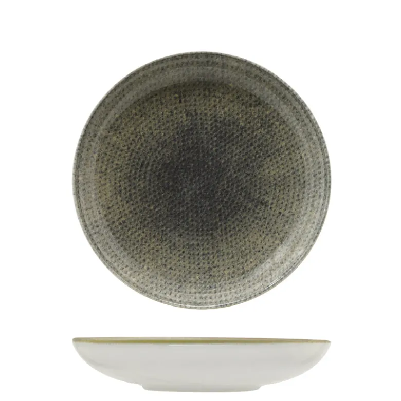 22 cm - Saturnia Nail Piatto Fondo In Porcellana - Set 12 Pz