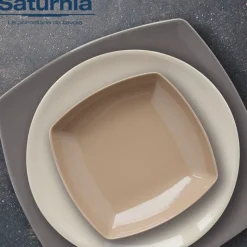 33 cm - Saturnia Napoli Piatto Pizza In Porcellana - Set 6 Pz