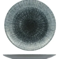 28 cm - Saturnia Space Piatto Piano In Porcellana - Set 6 Pz