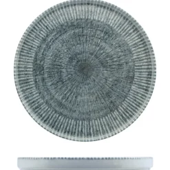 28 cm - Saturnia Space Piatto Piano In Porcellana - Set 6 Pz