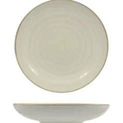 22 cm - Saturnia Vortex Piatto Fondo In Porcellana - Set 12 Pz