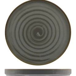 28 cm - Saturnia Vortex Piatto Piano In Porcellana - Set 6 Pz