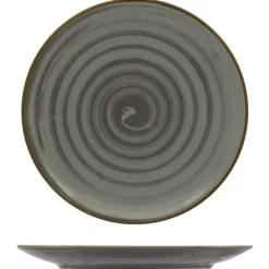 28 cm - Saturnia Vortex Piatto Piano In Porcellana - Set 6 Pz