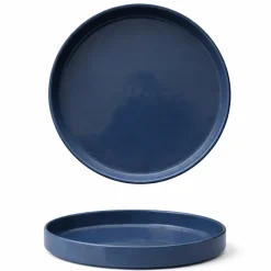 28 cm - Scandia Piatto Piano Impilabile Bordo Alto In Porcellana New Bone China Set 3 Pz