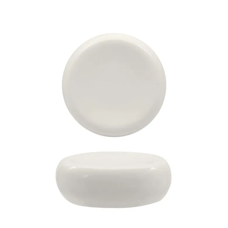 7.6 cm - Selecta Piatto Presentazione Alto Rotondo In Porcellana Set 12 Pz