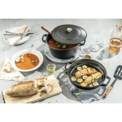 24 cm - Staub Set Pentole Impilabili In Ghisa Smaltata - Set 2 Pz