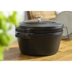 24 cm - Staub Set Pentole Impilabili In Ghisa Smaltata - Set 2 Pz