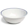 25 cm - Tognana AZ Insalatiera In Porcellana Bianca con filo blu Set 6 Pz