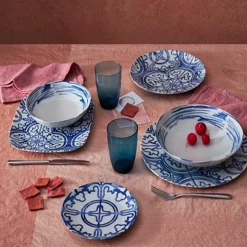 26 cm - Tognana Seaside Piatto Piano In Porcellana - Set 6 Pz