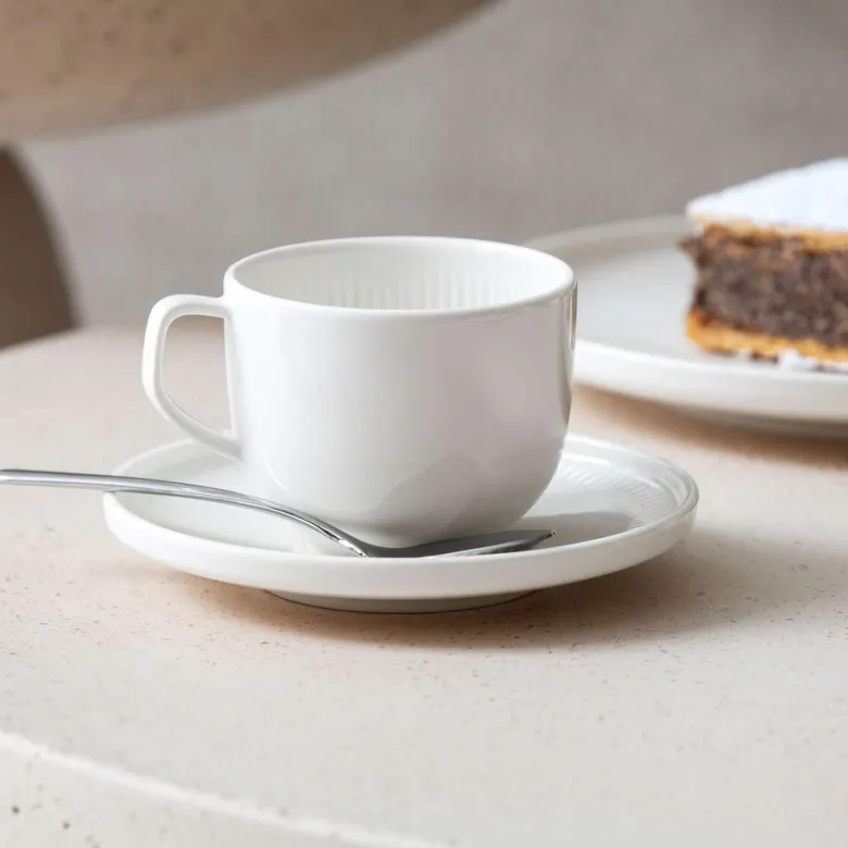 14.2 cm - Villeroy & Boch Afina Piattino Tazzina Tè In Porcellana - Set 6 Pz