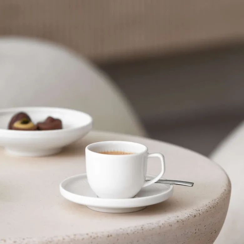 11.6 cm - Villeroy & Boch Afina Piattino Tazzina Caffè In Porcellana - Set 6 Pz