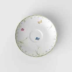 14.8 cm - Villeroy & Boch Colorful Spring Piattino Tazzina Tè In Porcellana Premium - Set 6 Pz