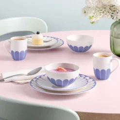 26.6 cm - Villeroy & Boch Fleur Piatto Piano In Porcellana Premium Set 6 Pz
