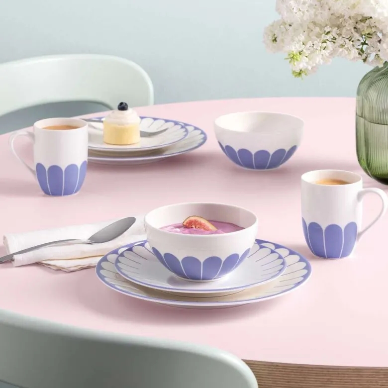 26.6 cm - Villeroy & Boch Fleur Piatto Piano In Porcellana Premium Set 6 Pz
