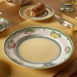 26.7 cm - Villeroy & Boch French Garden Fleurence Piatto Piano In Porcellana Premium - Set 6 Pz