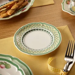 17.4 cm - Villeroy & Boch French Garden Orange Piatto Pane In Porcellana Premium - Set 6 Pz