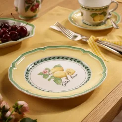 20.7 cm - Villeroy & Boch French Garden Valence Piatto Dessert In Porcellana Premium - Set 6 Pz