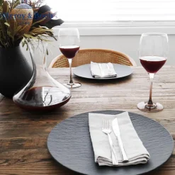 32 cm - Villeroy & Boch Manufacture Rock Piatto Pizza In Porcellana - Set 6 Pz