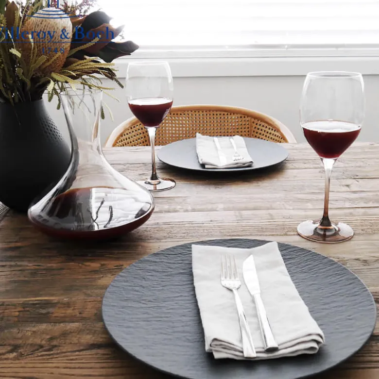 32 cm - Villeroy & Boch Manufacture Rock Piatto Pizza In Porcellana - Set 6 Pz