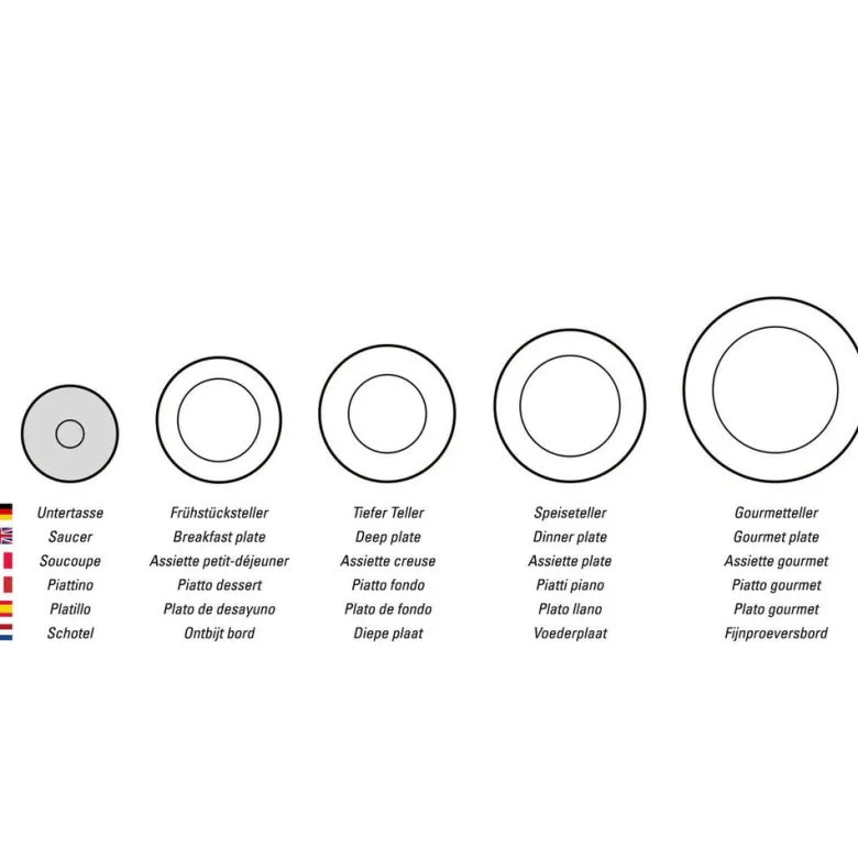 19 cm - Villeroy & Boch Mariefleur Basic Piattino Tazza Cappuccino In Porcellana Premium - Set 6 Pz