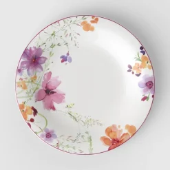 26.8 cm - Villeroy & Boch Mariefleur Basic Piatto Piano In Porcellana Premium - Set 6 Pz