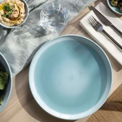 27.1 cm - Villeroy & Boch Perlemor Aqua Piatto Piano In Porcellana Premium - Set 6 Pz