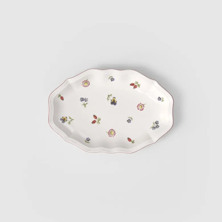 24 cm - Villeroy & Boch Petite Fleur Raviera Piatto Da Portata Ovale In Porcellana Premium