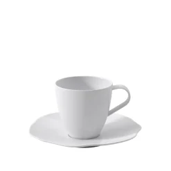 15.5 cm - Villeroy & Boch Pura Piattino Tazza Tè In Porcellana Premium - Set 6 Pz