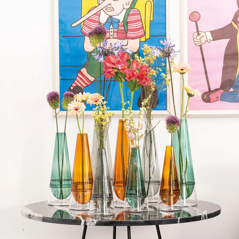30 cm - Zafferano Conosfera Vaso Fiori In Vetro Borosilicato