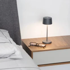 20 cm - Zafferano Olivia Micro Lampada Da Tavolo Dimmerabile