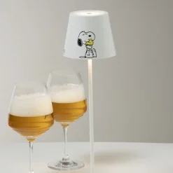 38 cm - Zafferano Poldina X Peanuts Lampada Da Tavolo