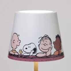 38 cm - Zafferano Poldina X Peanuts Lampada Da Tavolo