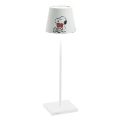 38 cm - Zafferano Poldina X Peanuts Lampada Da Tavolo