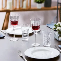 Cristal D'Arques Lady Diamond Set Calici e Bicchieri In Vetro Cristallino Set 18 Pz
