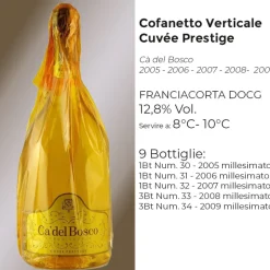 Cuvee Prestige Vertical Box Franciacorta DOCG Ca' del Bosco - Set of 9 Bottles