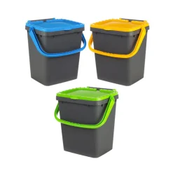 Ecoplast Ecoplus Pattumiera Rettangolare In Plastica - Set 3 Pz