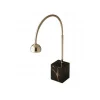 Essentia Leonardo Aside Lampada Da Tavolo In Acciaio Con Base Effetto Marmo Nero