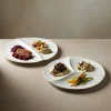 31.2 - Essentia Trio Piatto Presentazione 3 Scomparti In Porcellana Set 4 Pz