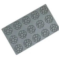 15 Forme - Pavoni Circles 2 Stampo Decorazioni Fiori In Silicone